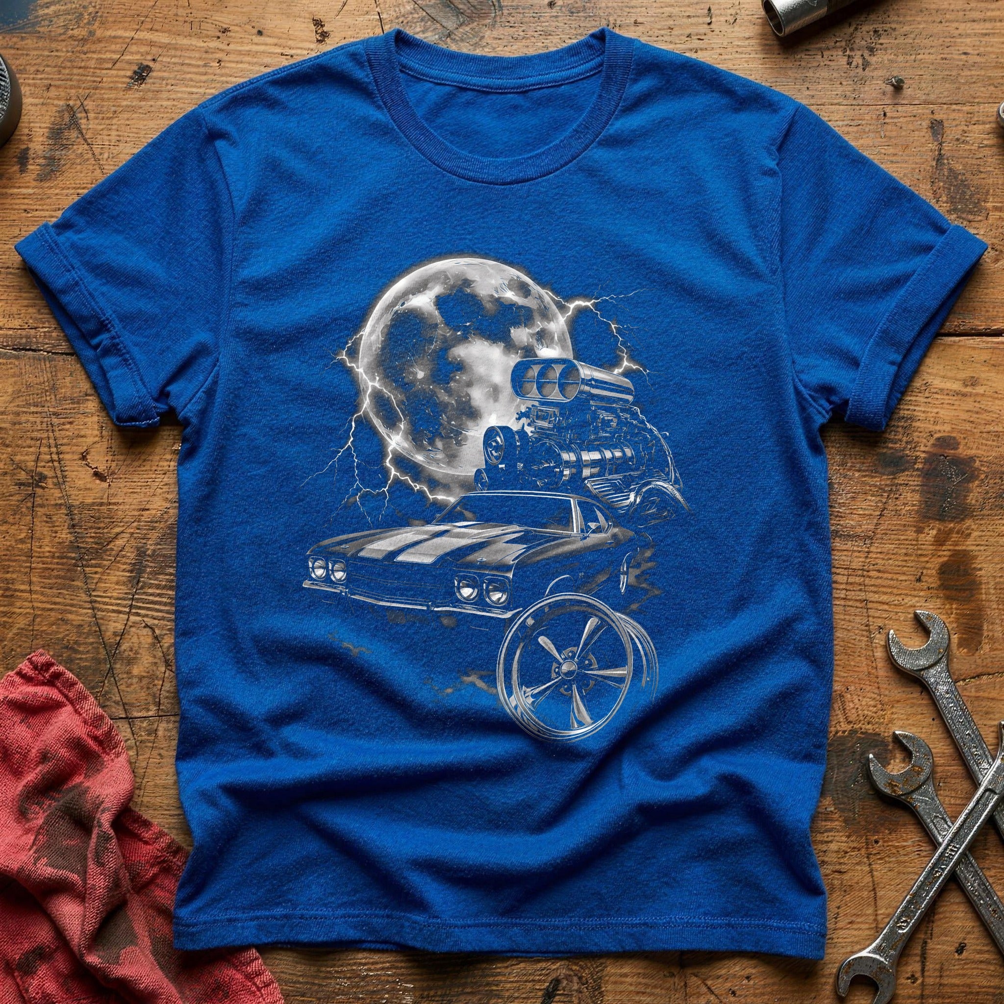 Moon Engine Hot Rod T-Shirt - Royal