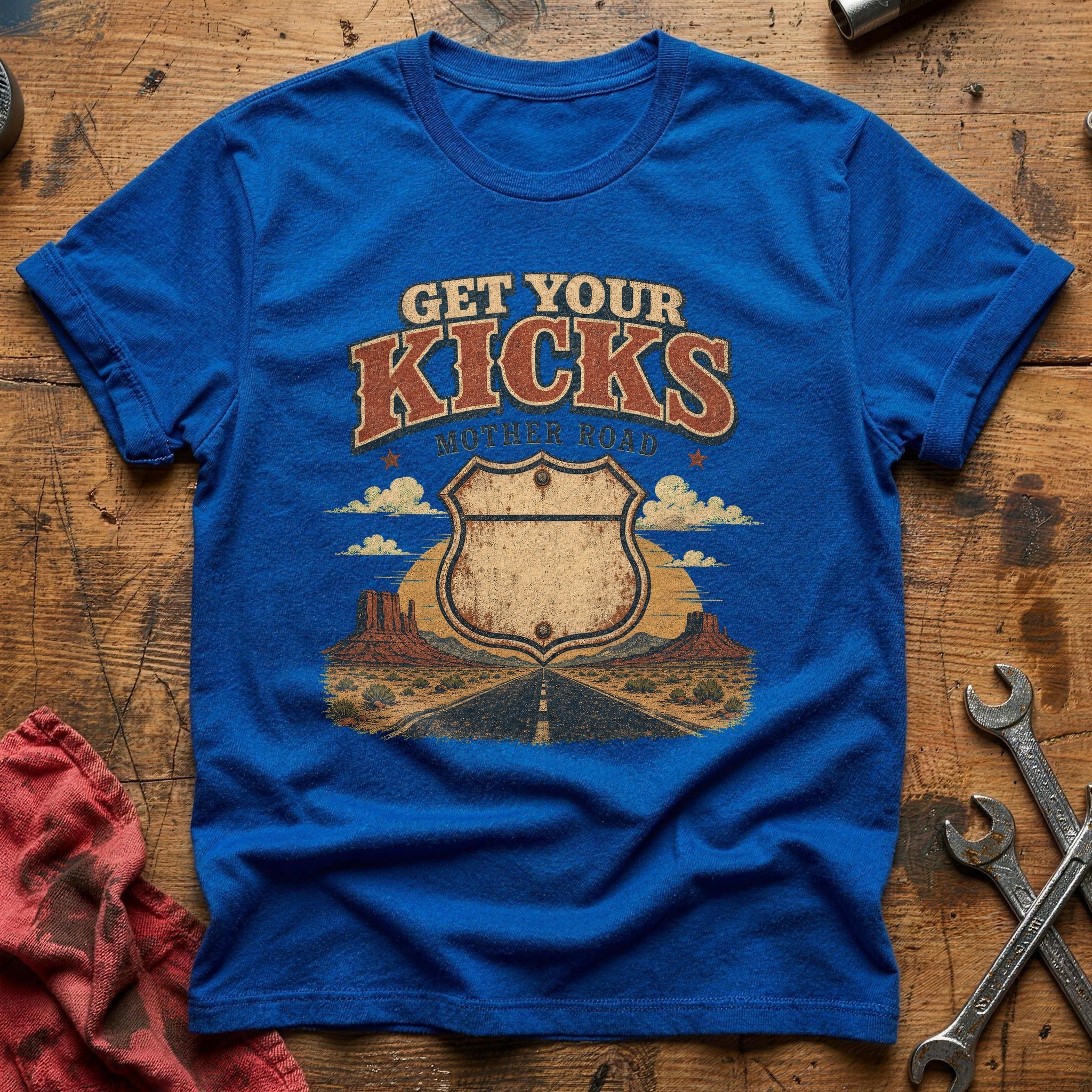 Mother Road Miles T-Shirt - Royal