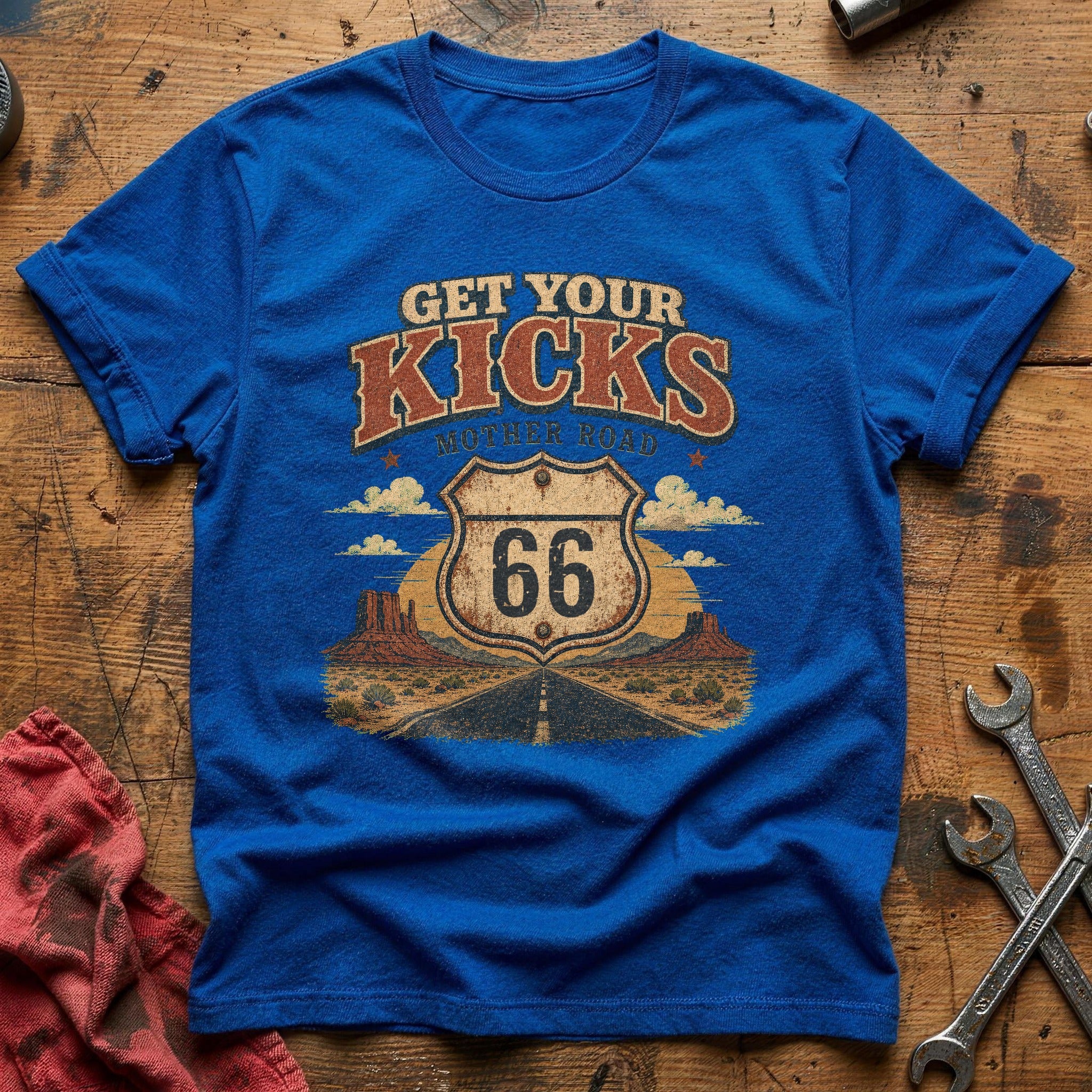 Mother Road Miles T-Shirt - Royal