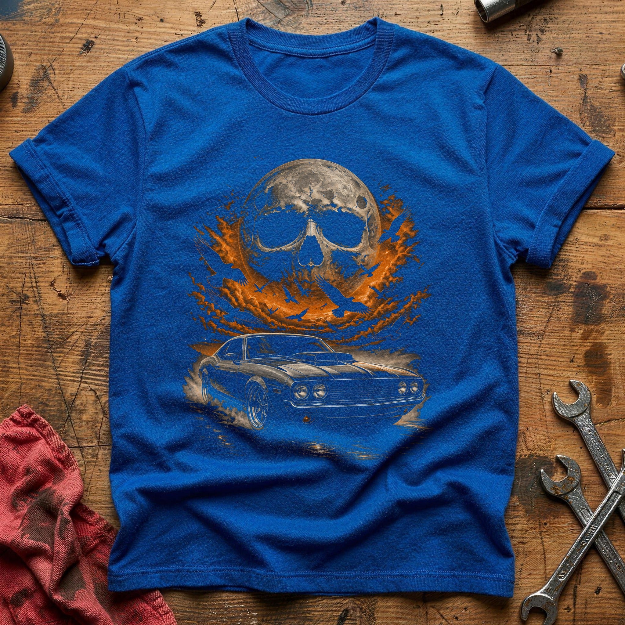 Musclecar Skullmoon Crows 47 T-Shirt - Royal