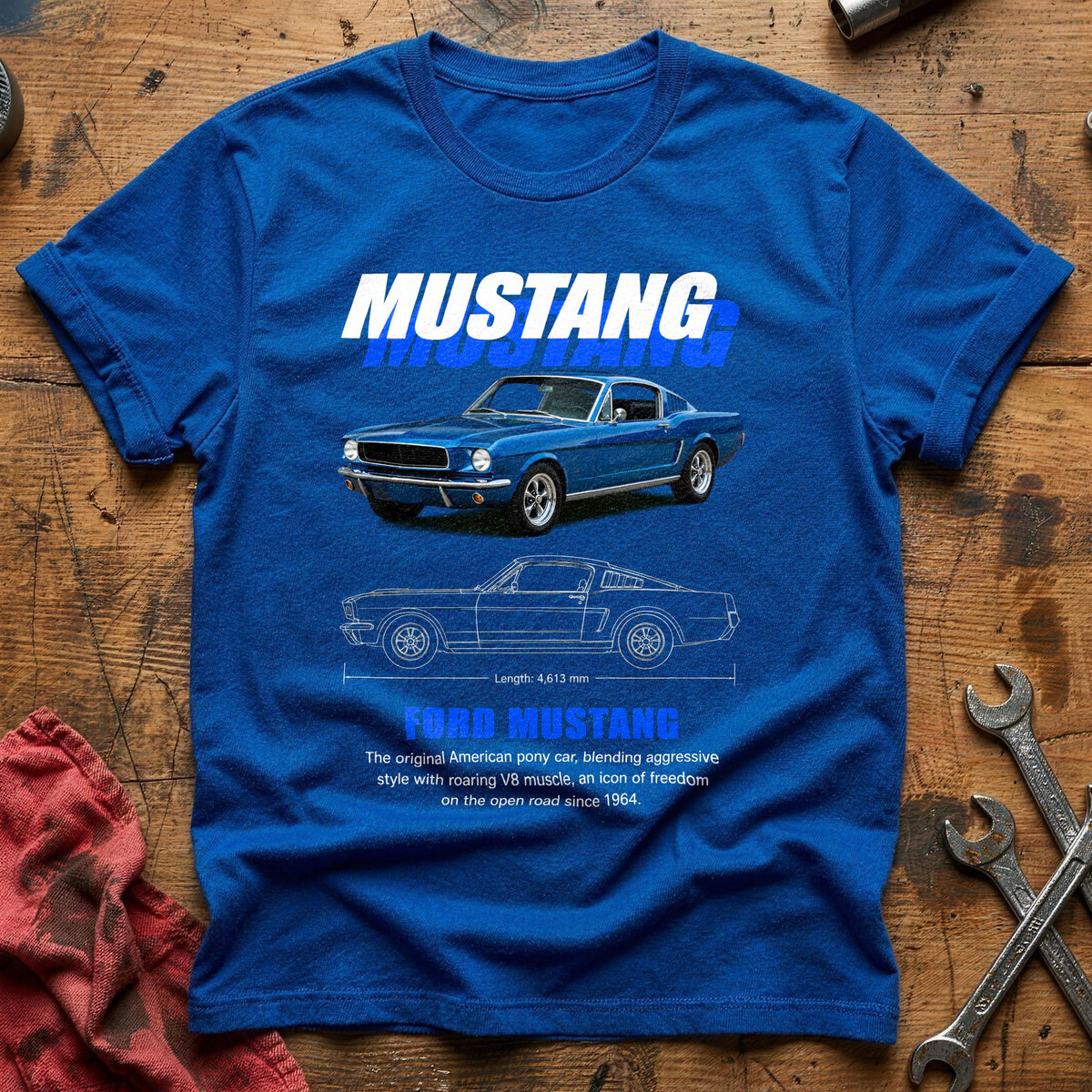 Mustang 96 T-Shirt - Royal