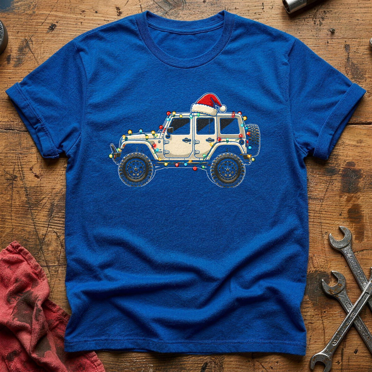 Off Road 4x4 Christmas Lights 27 T-Shirt - Royal