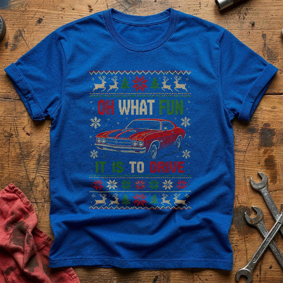 Oh What Fun It Is To Drive 58 T-Shirt - Royal