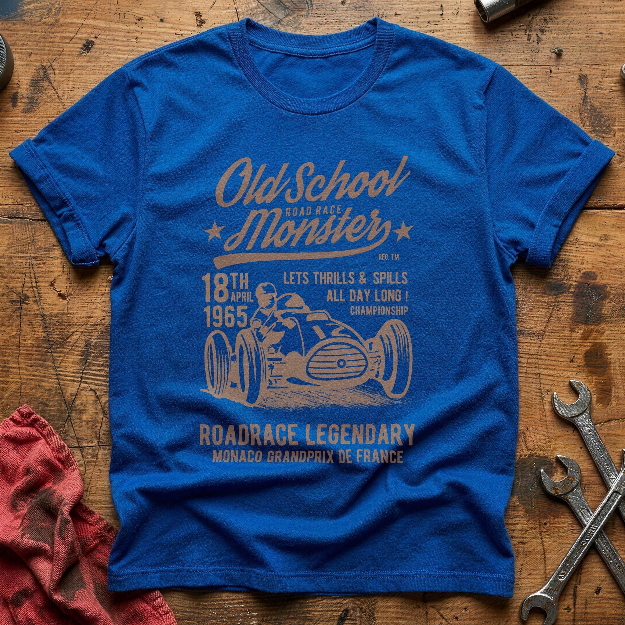 Old school road race monster T-Shirt - Royal
