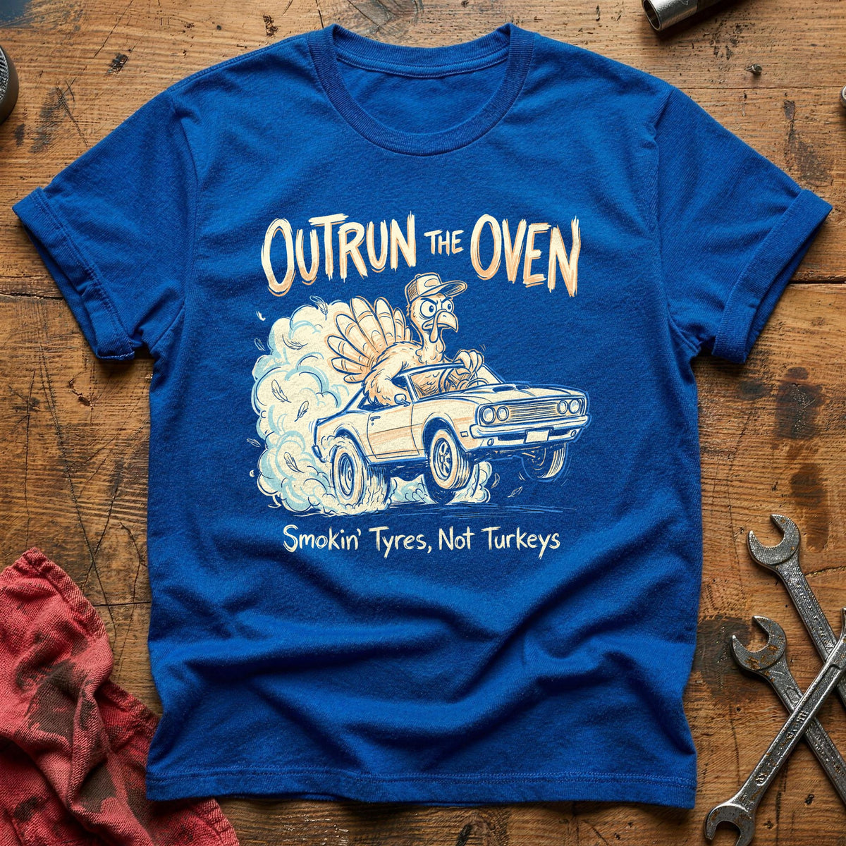Outrun The Oven 2 T-Shirt - Royal