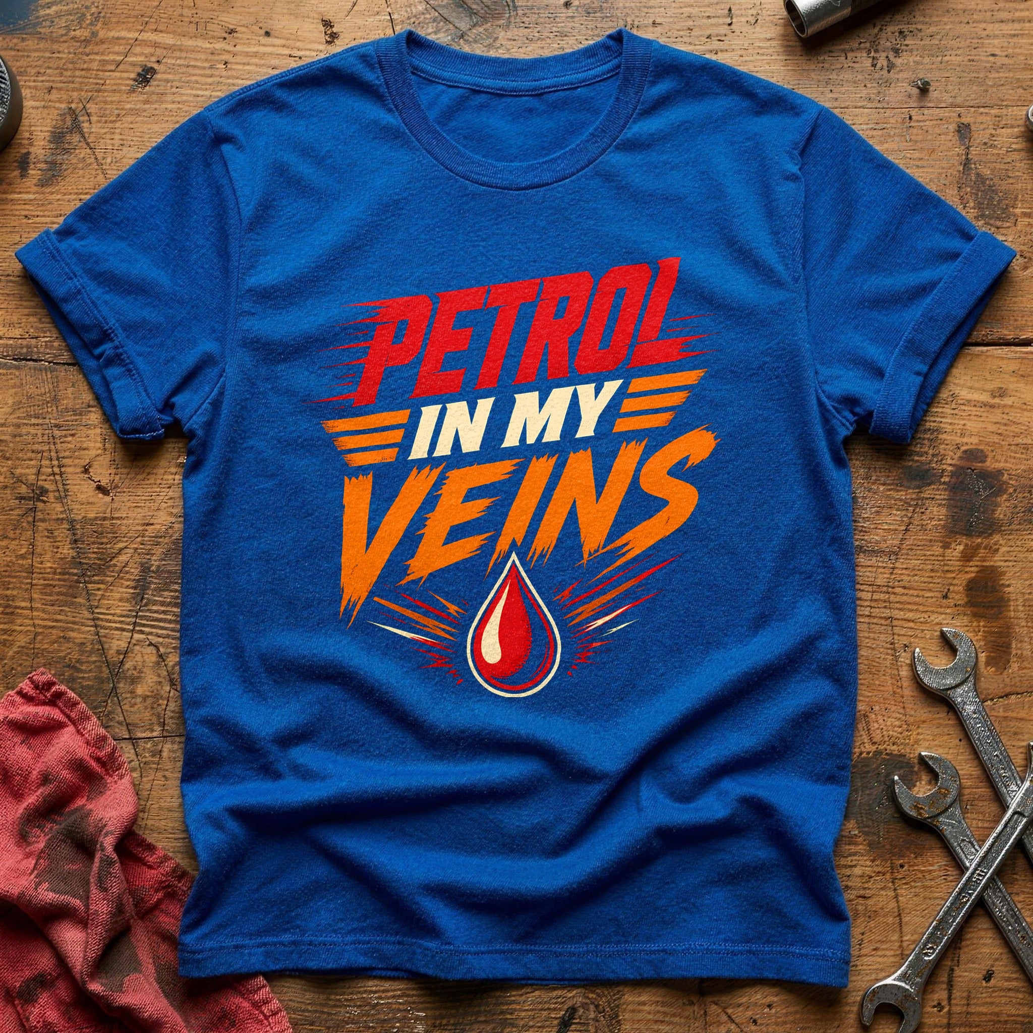 Petrol In My Veins 43 T-Shirt - Royal