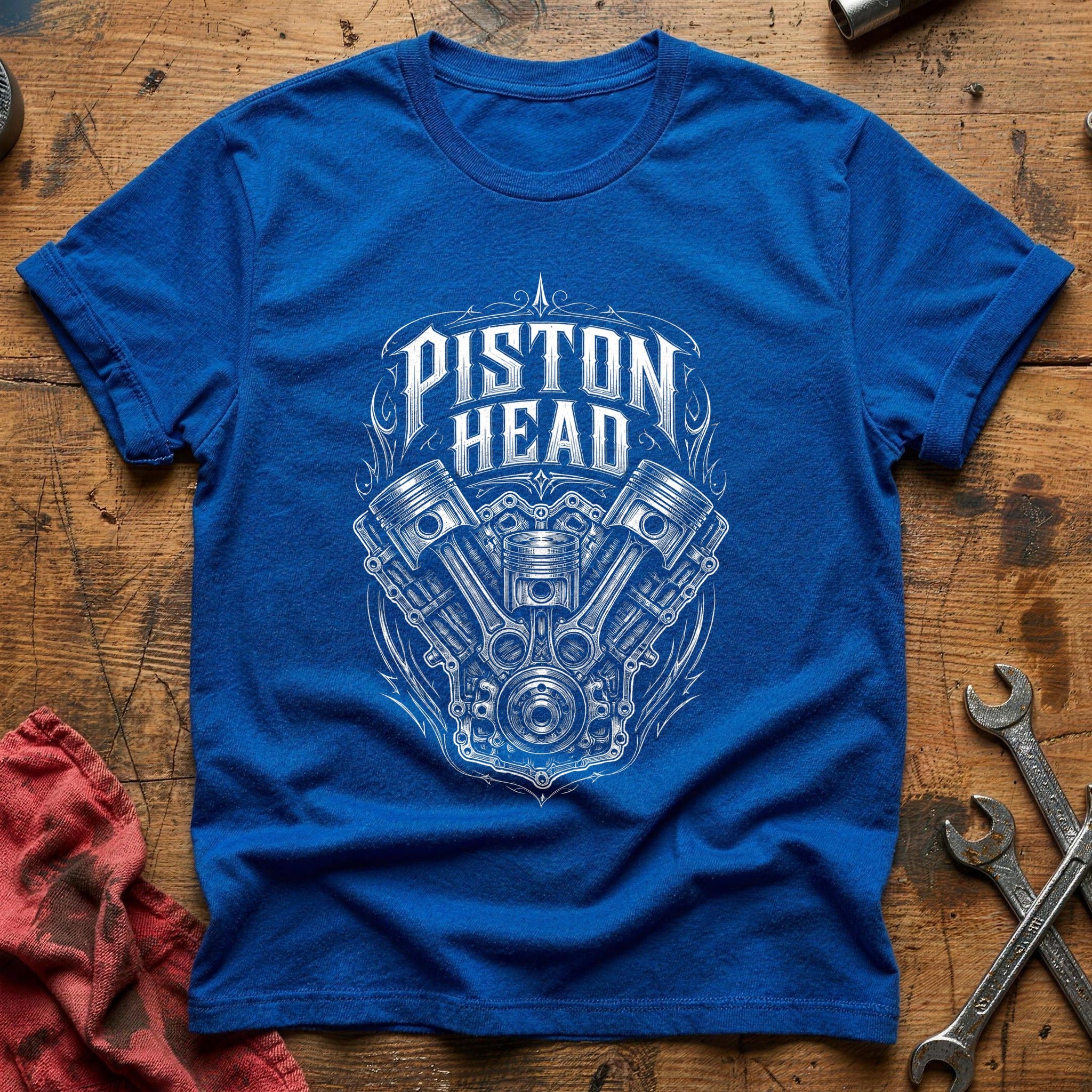 Piston Head Blackwork 78 T-Shirt - Royal