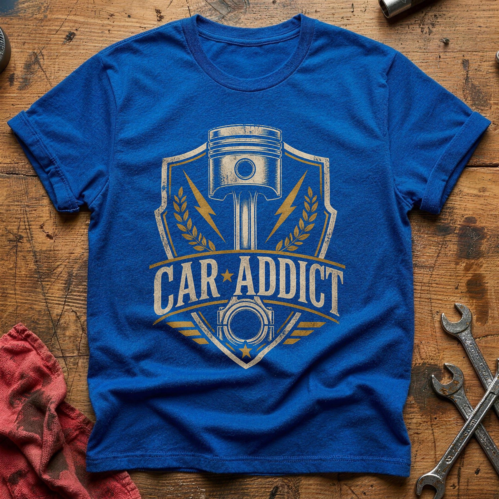Piston & Laurels T-Shirt - Royal