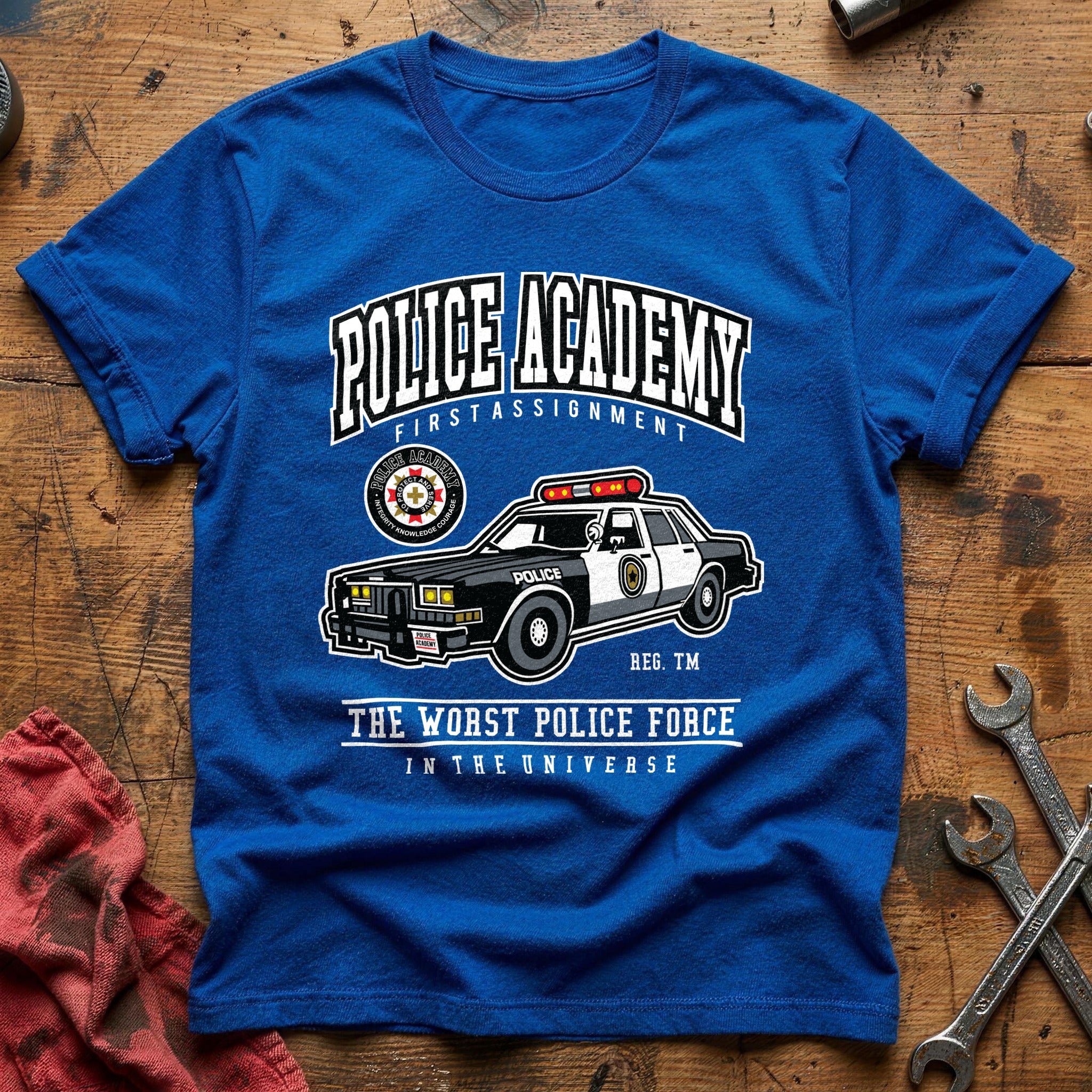 Police academy car T-Shirt - Royal