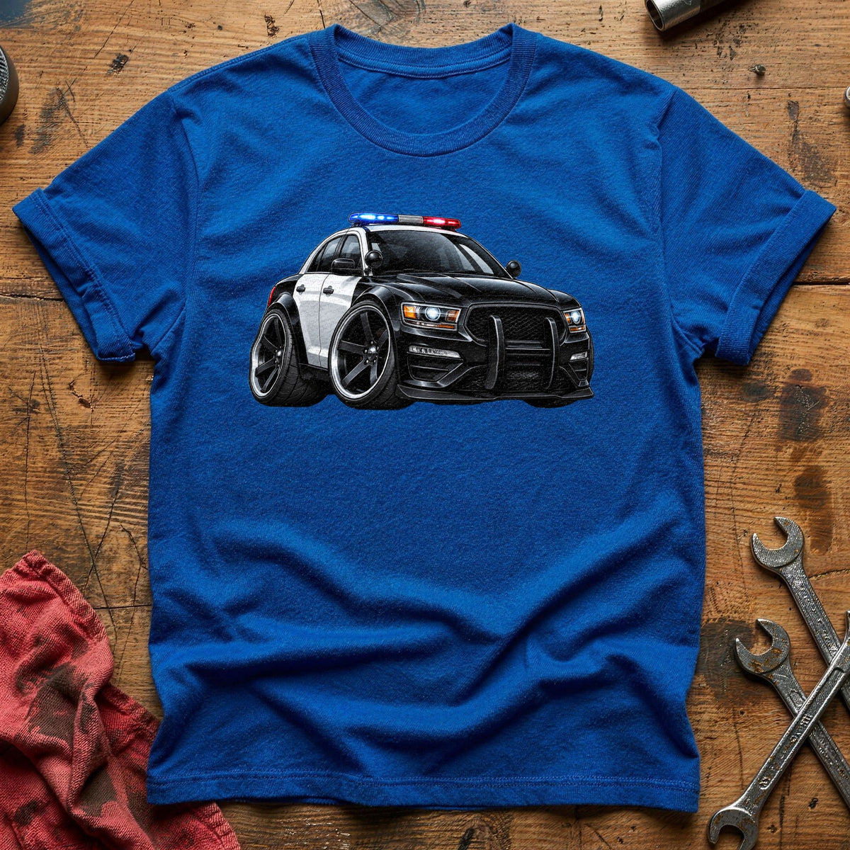 Police Car 71 T-Shirt - Royal