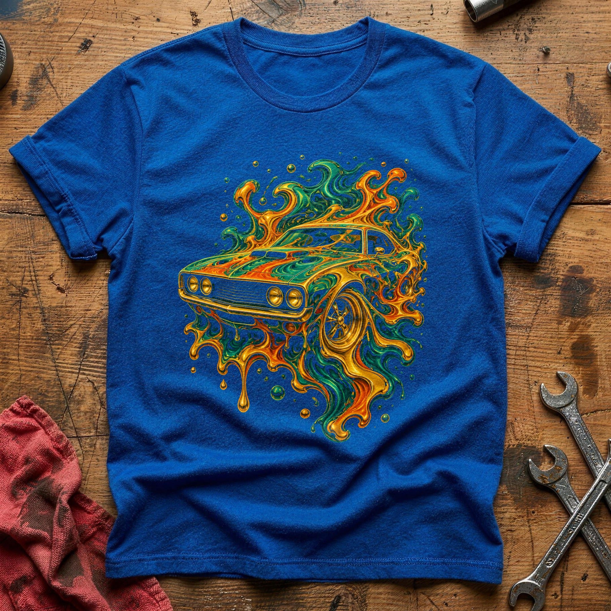 Psychedelic Car 93 T-Shirt - Royal