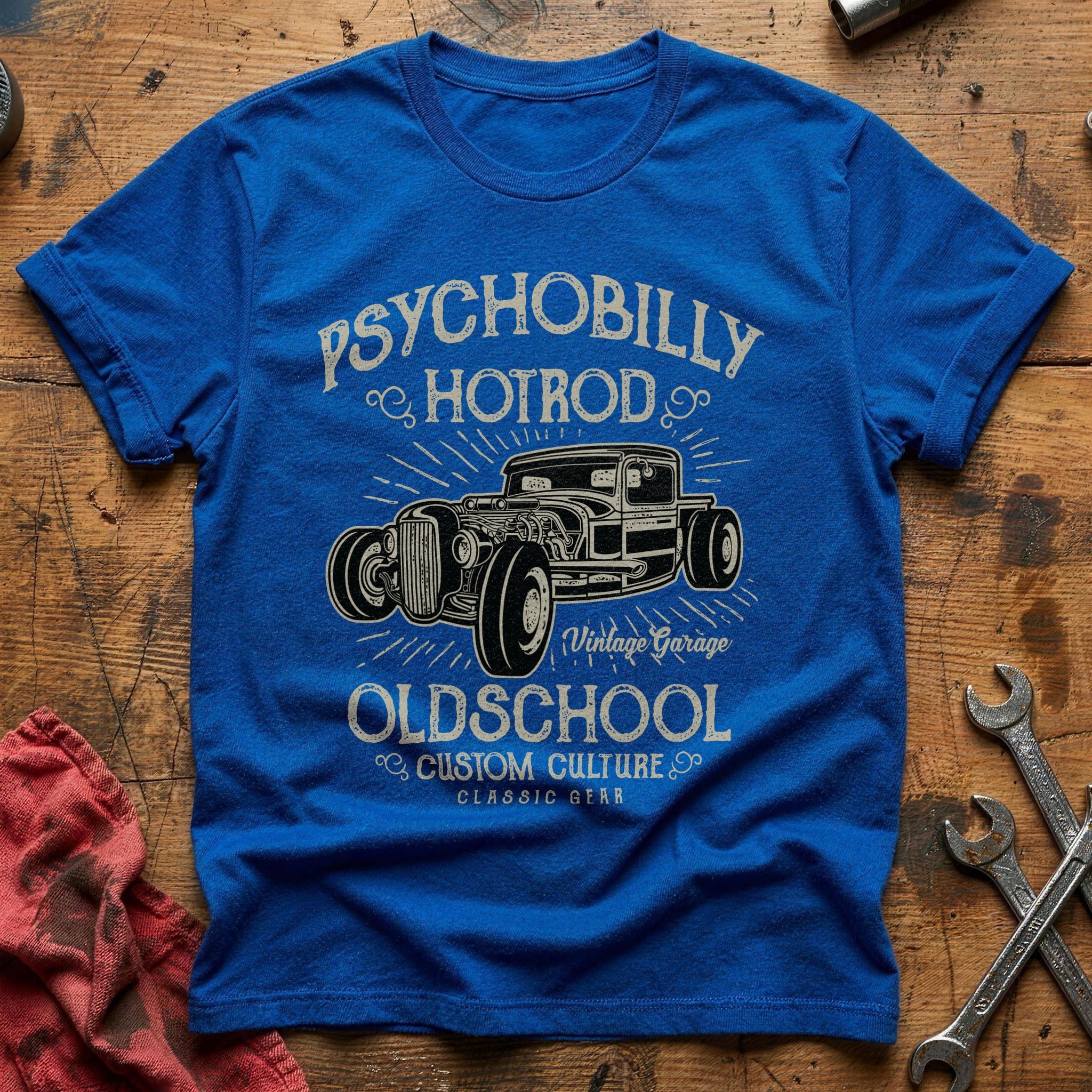 Psychobilly hotrod T-Shirt - Royal
