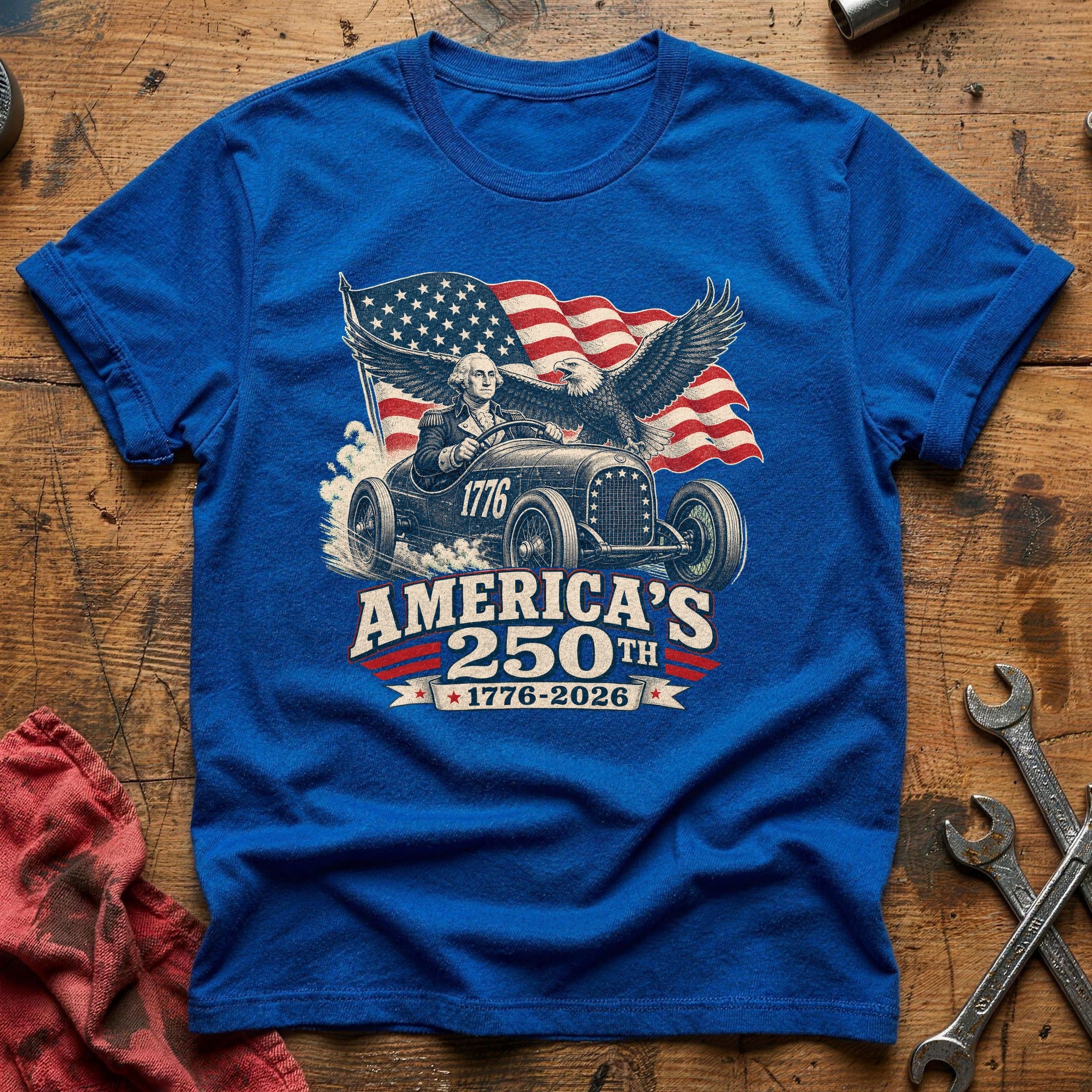 Quarter Mile Birthday T-Shirt - Royal
