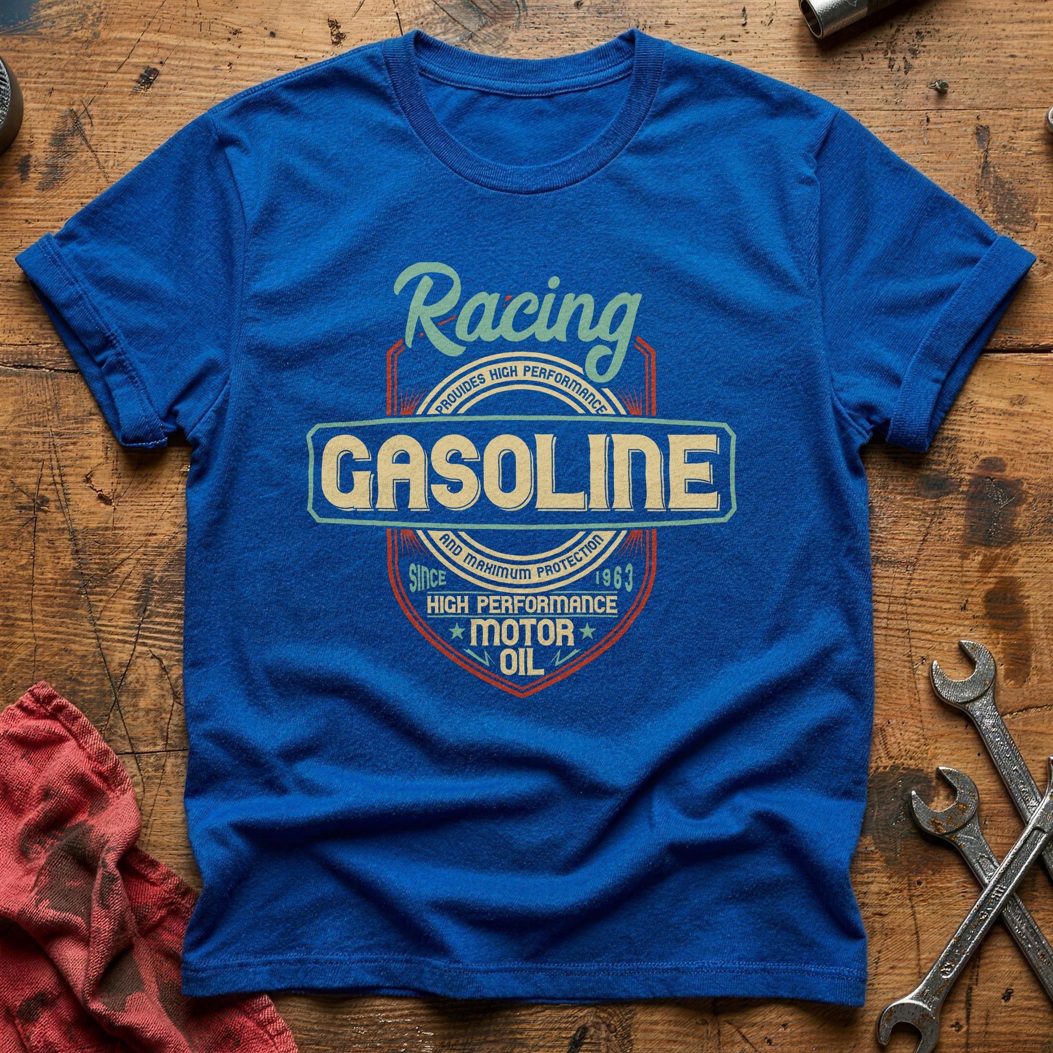Racing gasoline motor oil T-Shirt - Royal