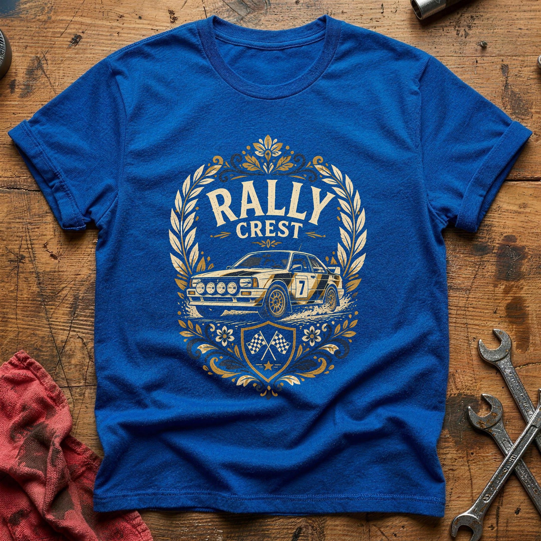 Rally Crest Folk 25 T-Shirt - Royal