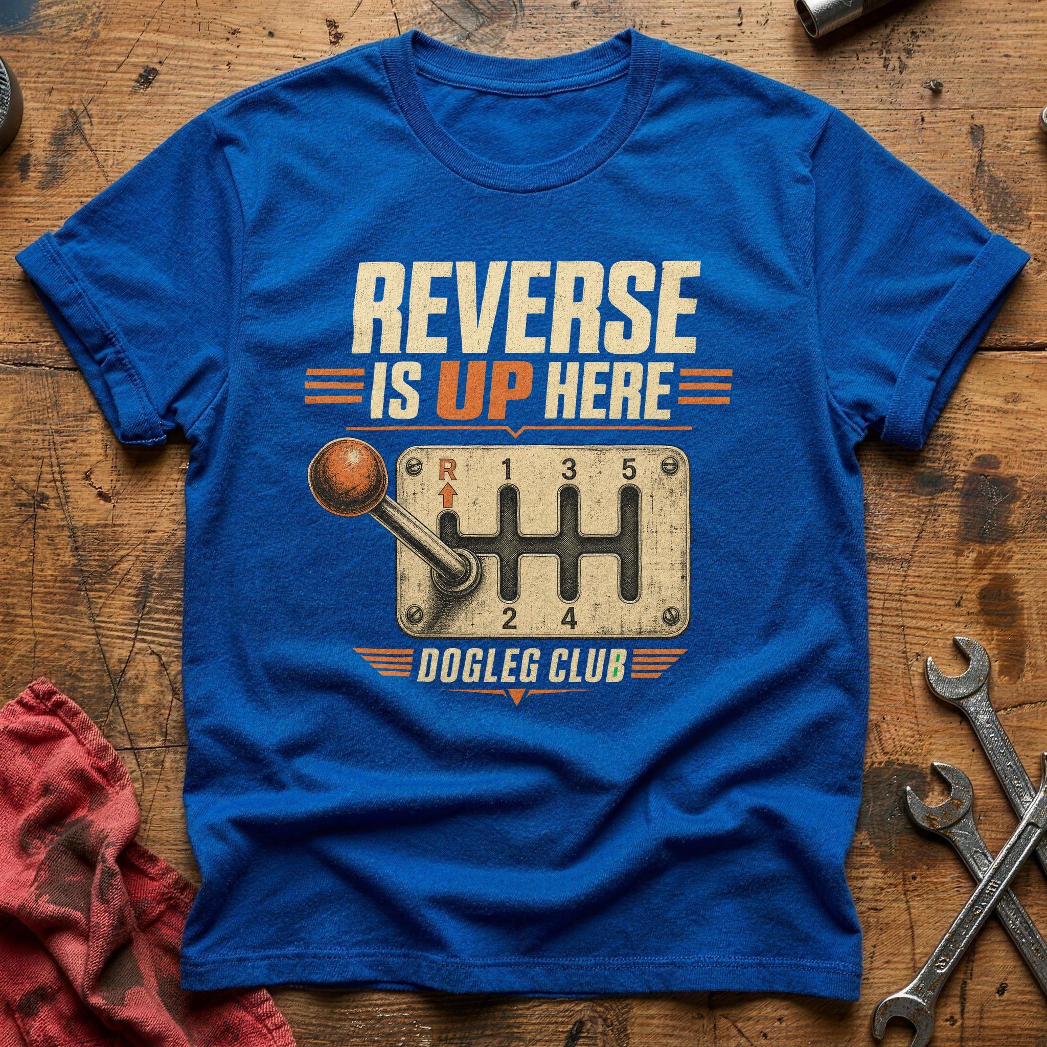 Reverse is Up Here T-Shirt - Royal