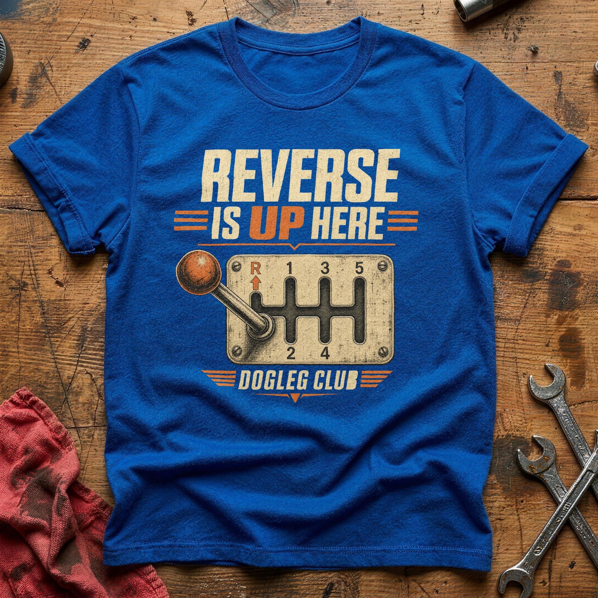 Reverse is Up Here T-Shirt - Royal