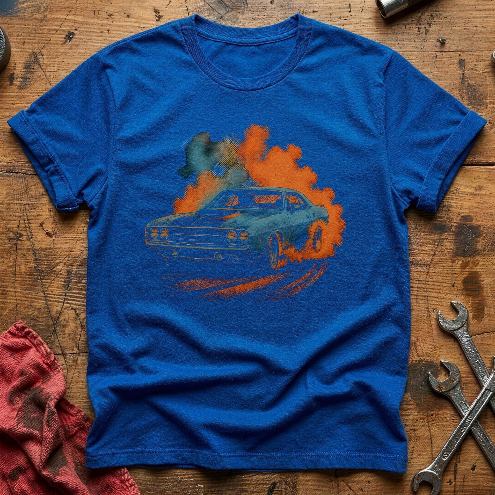 Riso Burnout 39 T-Shirt - Royal