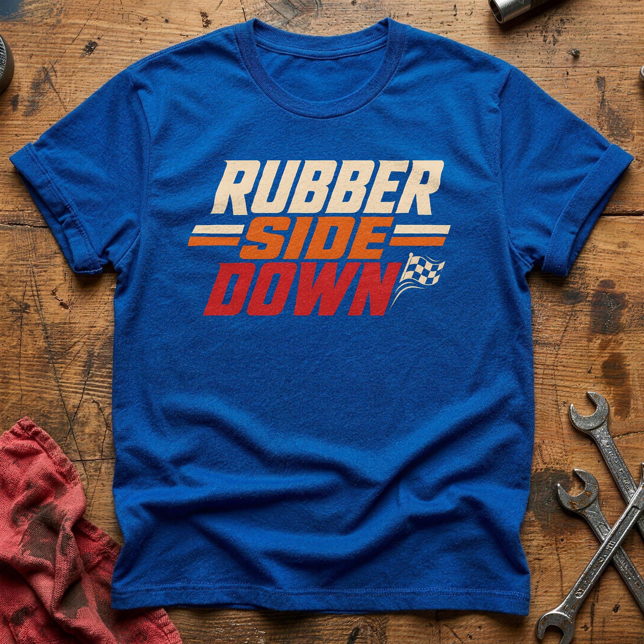 Rubber Side Motto - Royal
