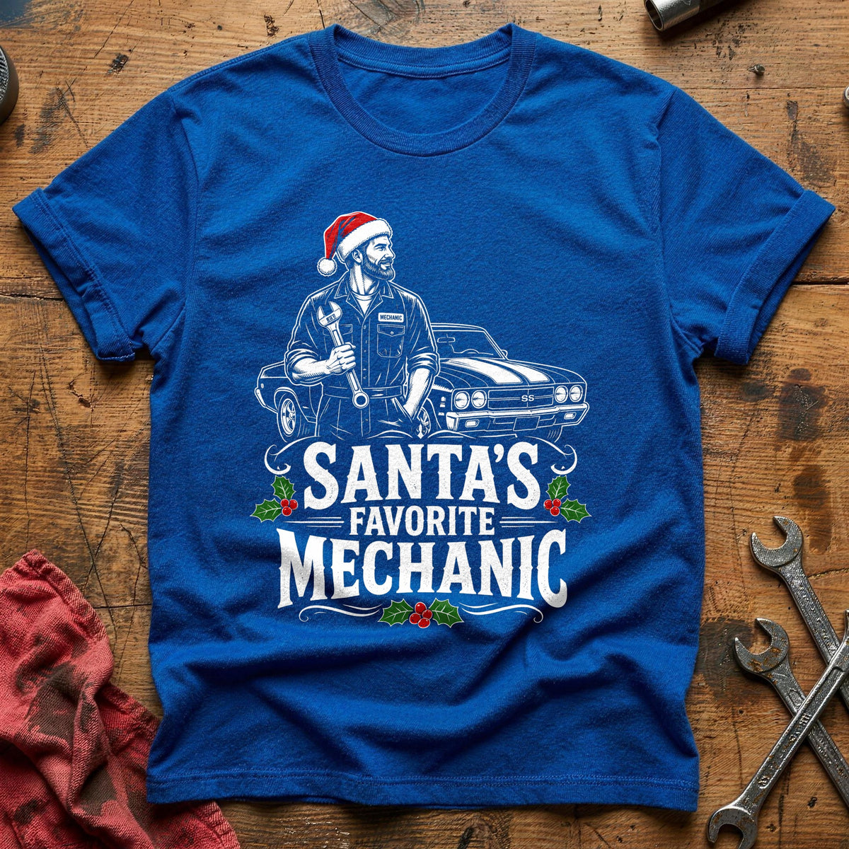 Santa's Favorite Mechanic 20 T-Shirt - Royal