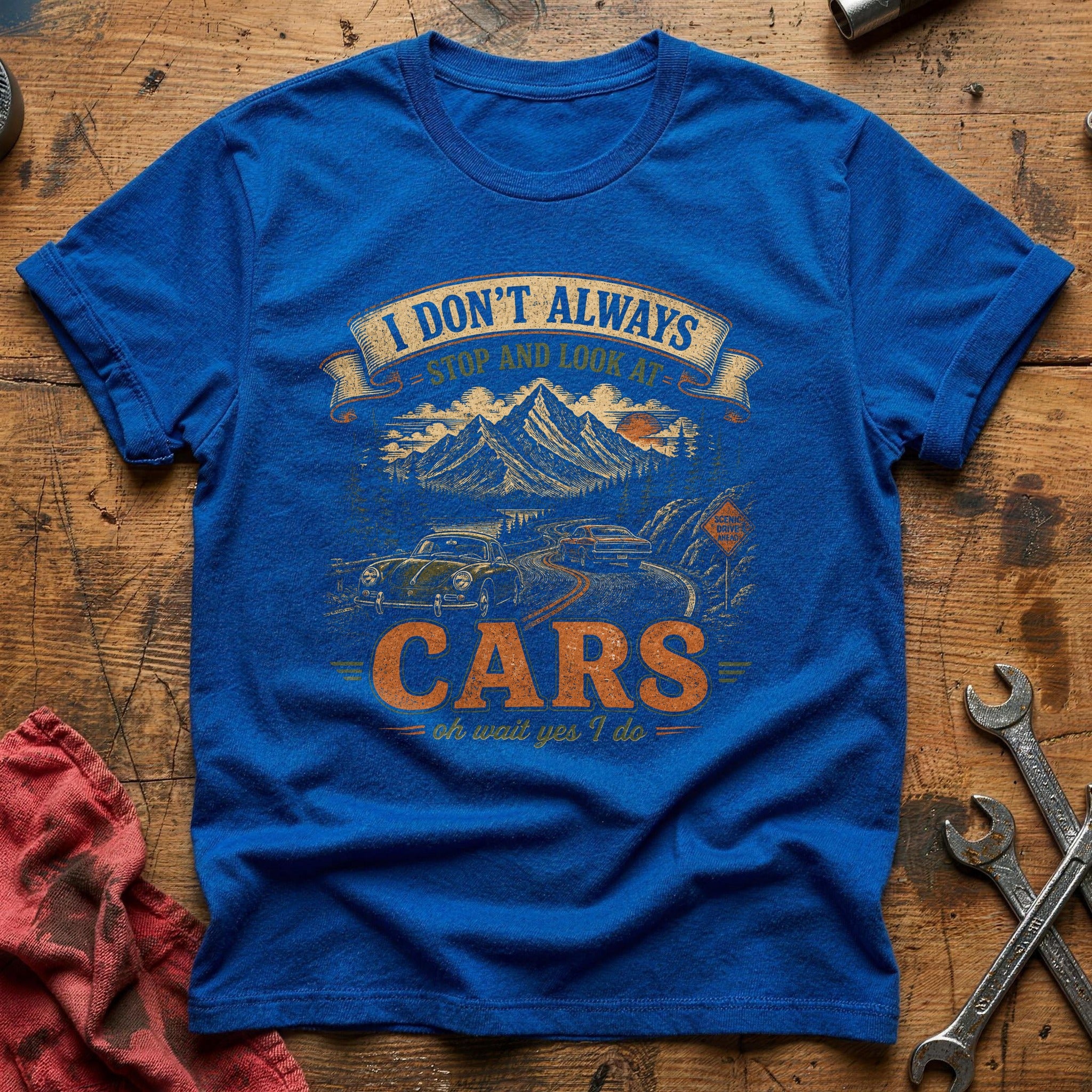 Scenic Drive Ahead T-Shirt - Royal