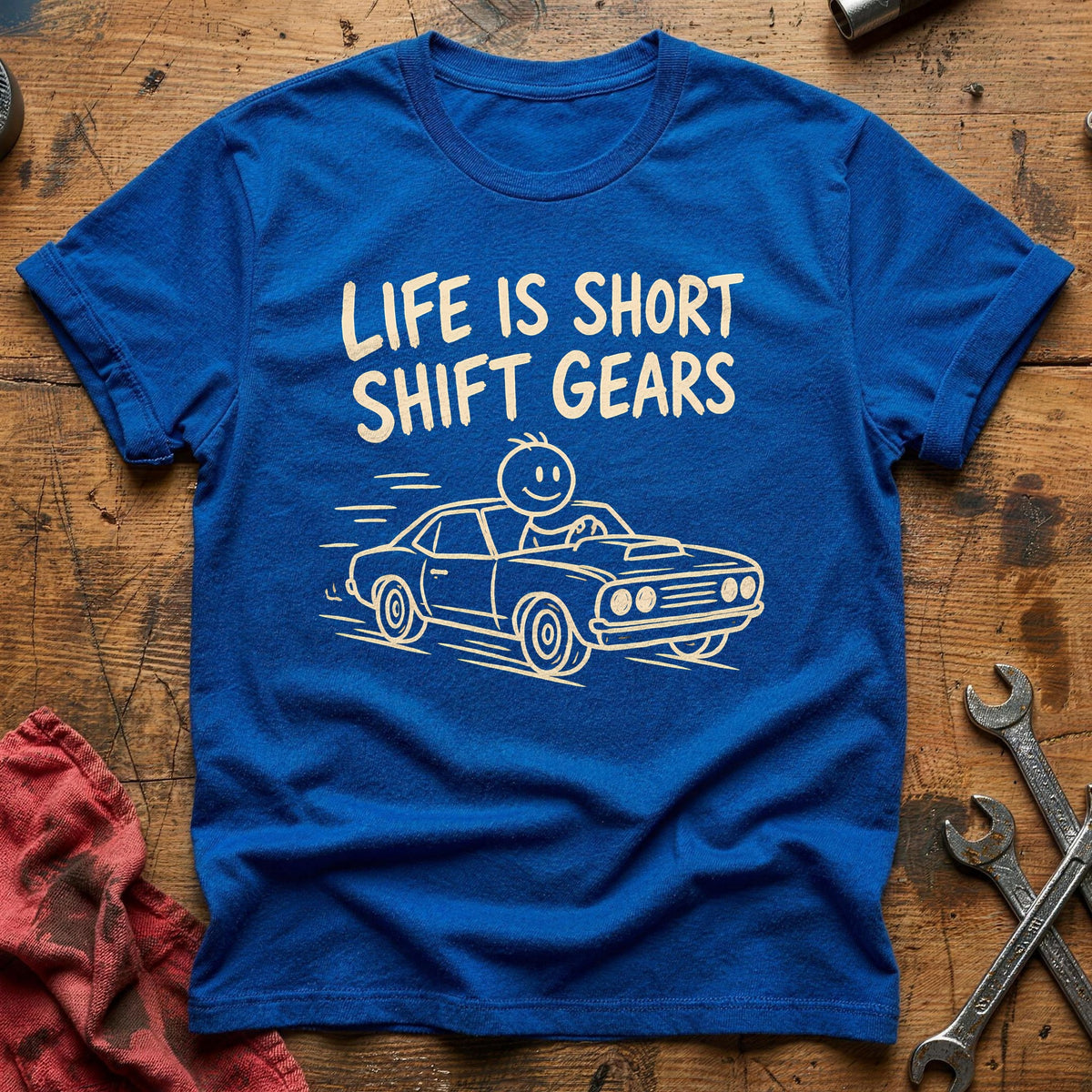 Shift Gears 56 T-Shirt - Royal