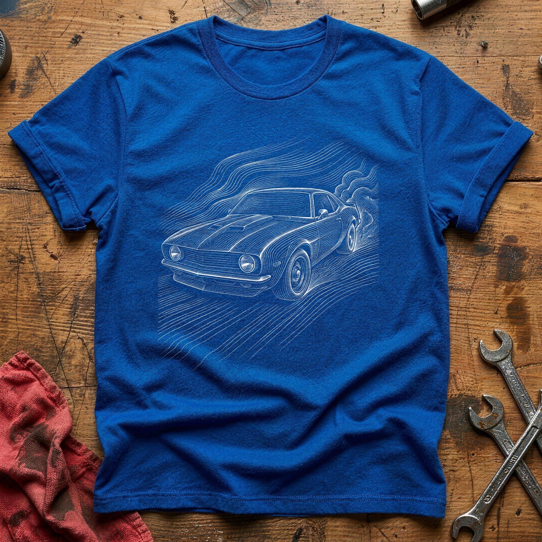 Sketch & Horsepower T-Shirt - Royal