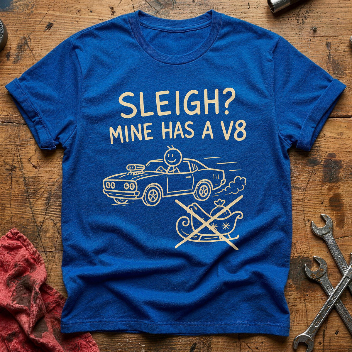 Sleigh V8 41 T-Shirt - Royal