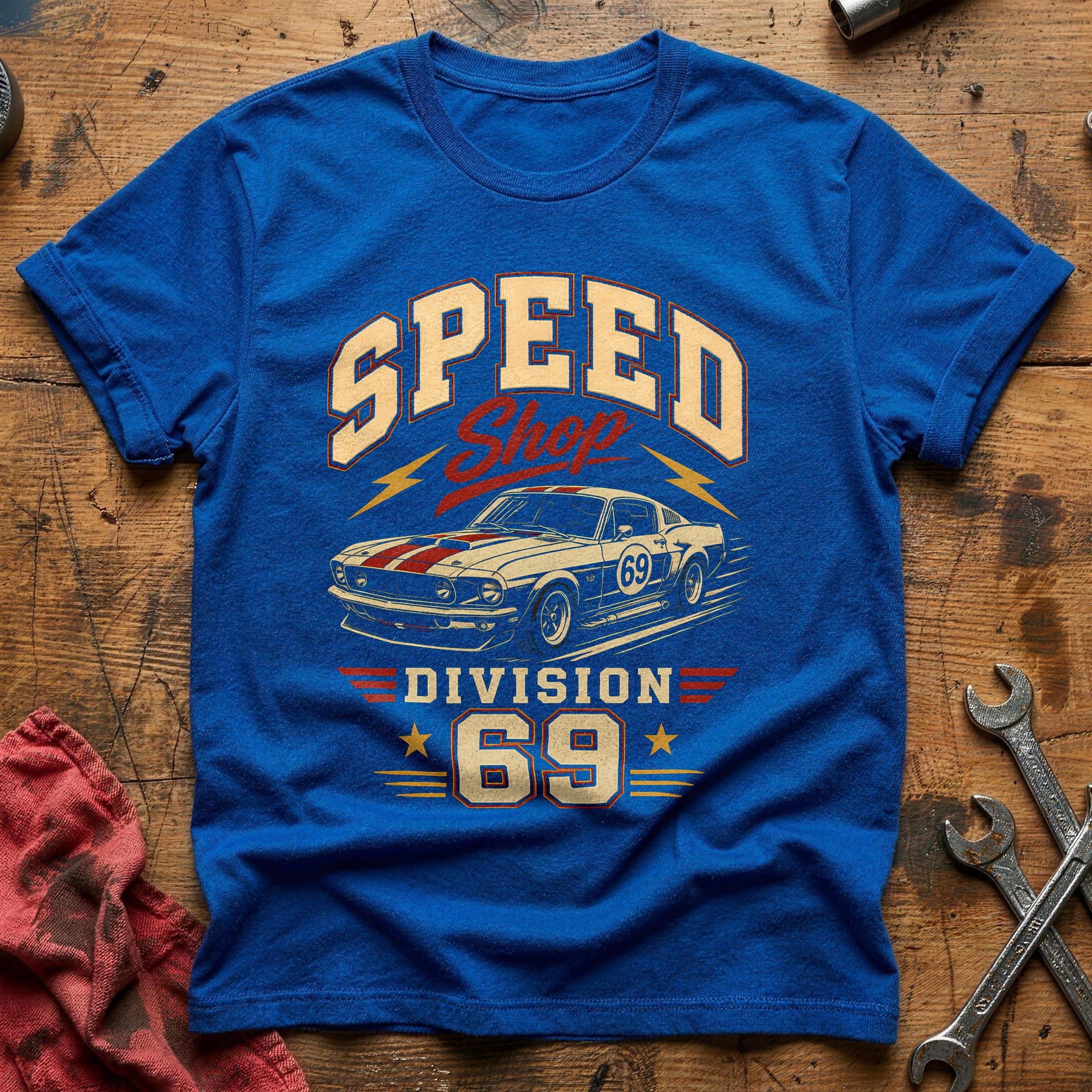 Speed Shop Division 69 80 T-Shirt - Royal