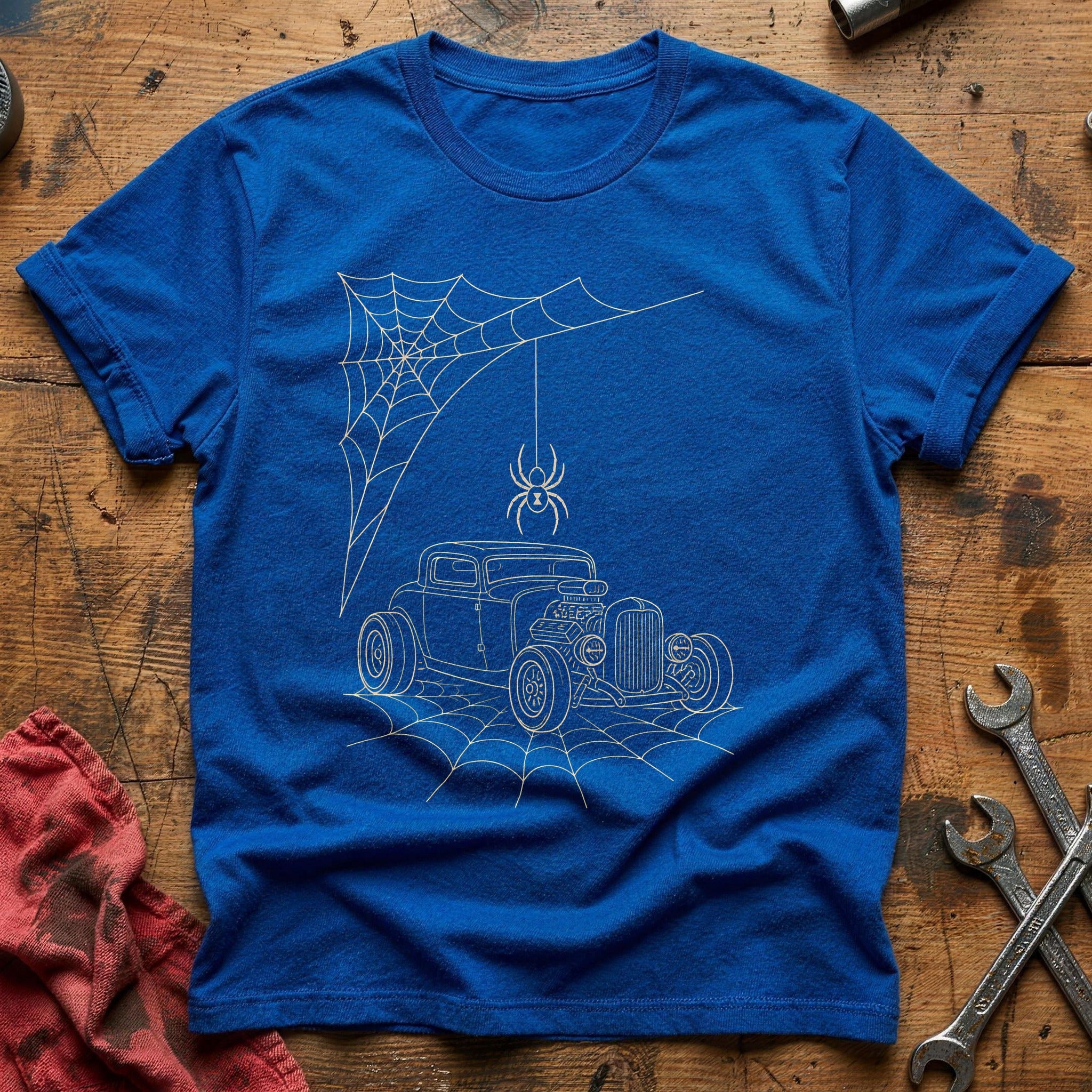 Spiderweb Hotrod 99 T-Shirt - Royal