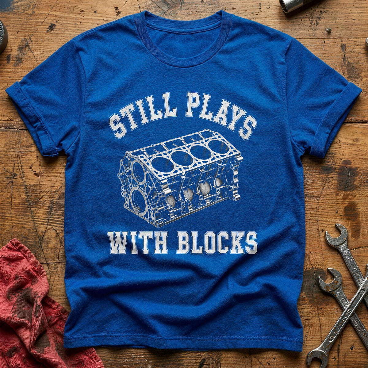 Still Plays With Blocks 96 T-Shirt - Royal