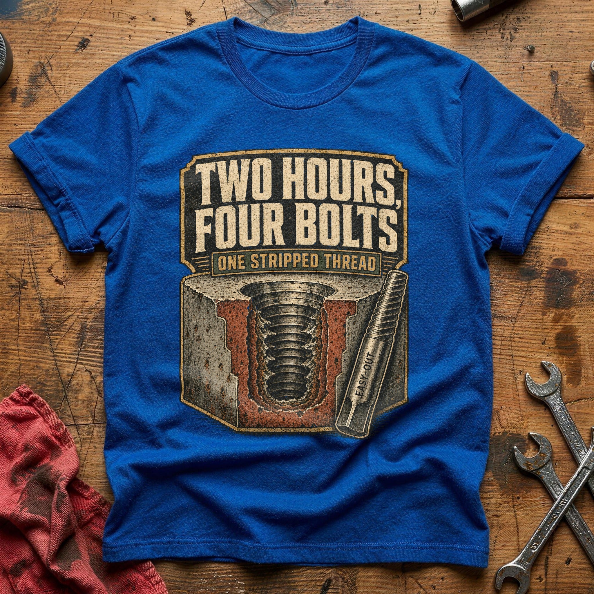 Stripped Bolt Blues T-Shirt - Royal