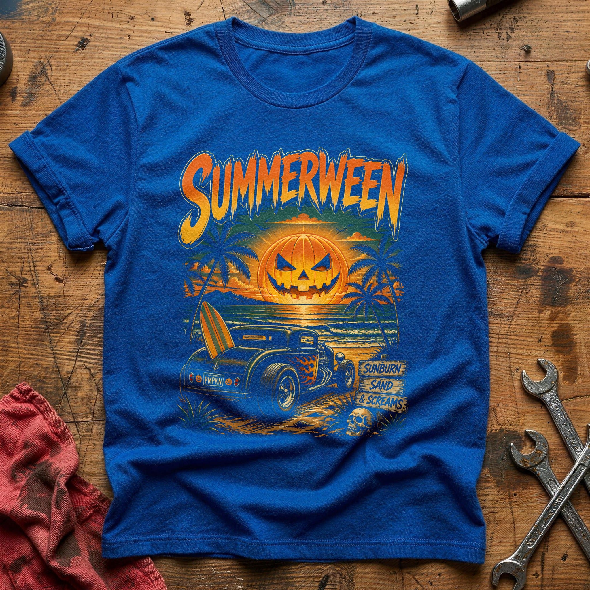 Summerween Hotrod 91 T-Shirt - Royal