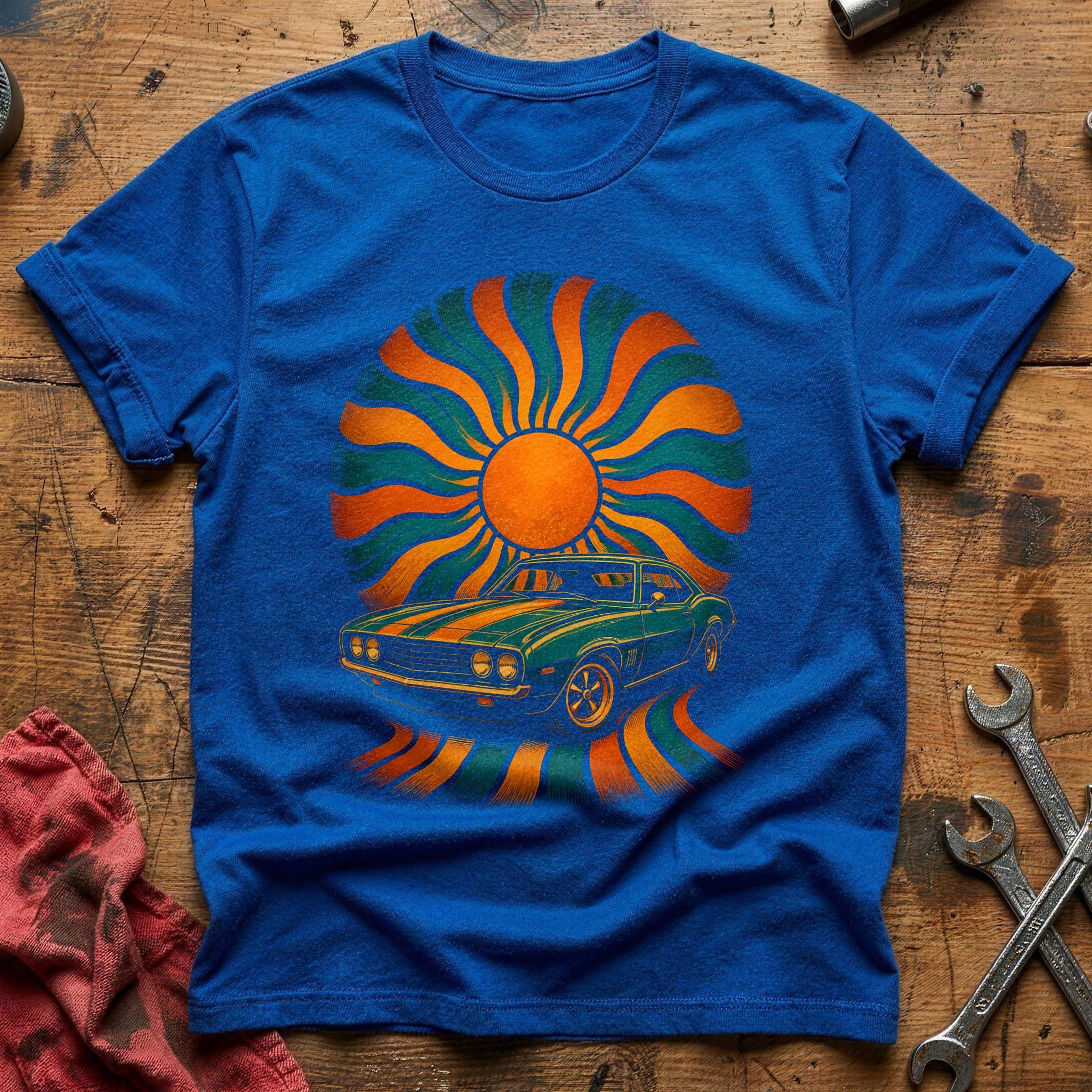 Sunburst & Steel T-Shirt - Royal