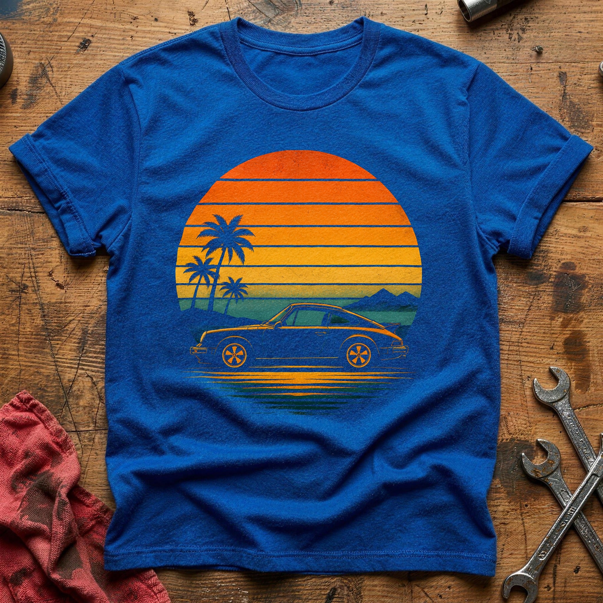 Sunset Car 17 T-Shirt - Royal
