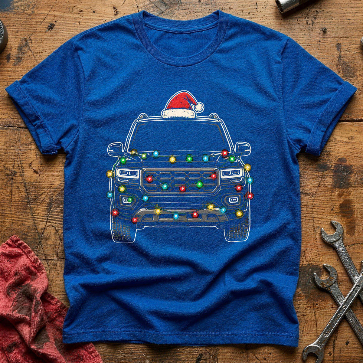 SUV Christmas Lights 35 T-Shirt - Royal