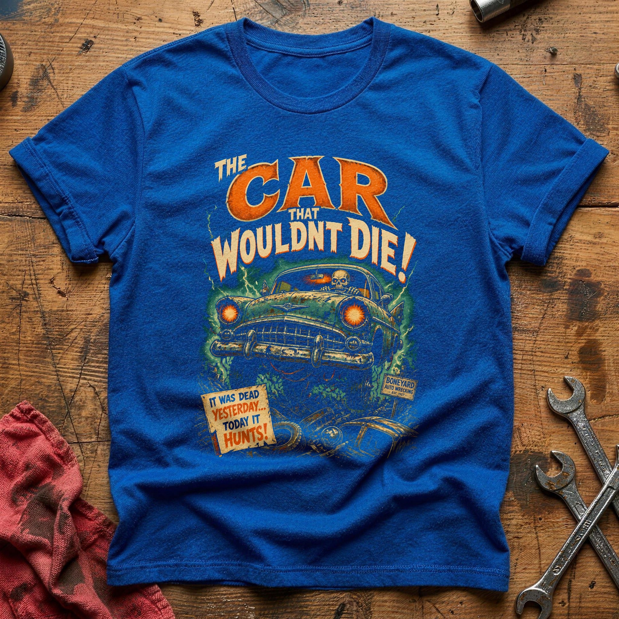 The Car That Wouldnt Die 58 T-Shirt - Royal