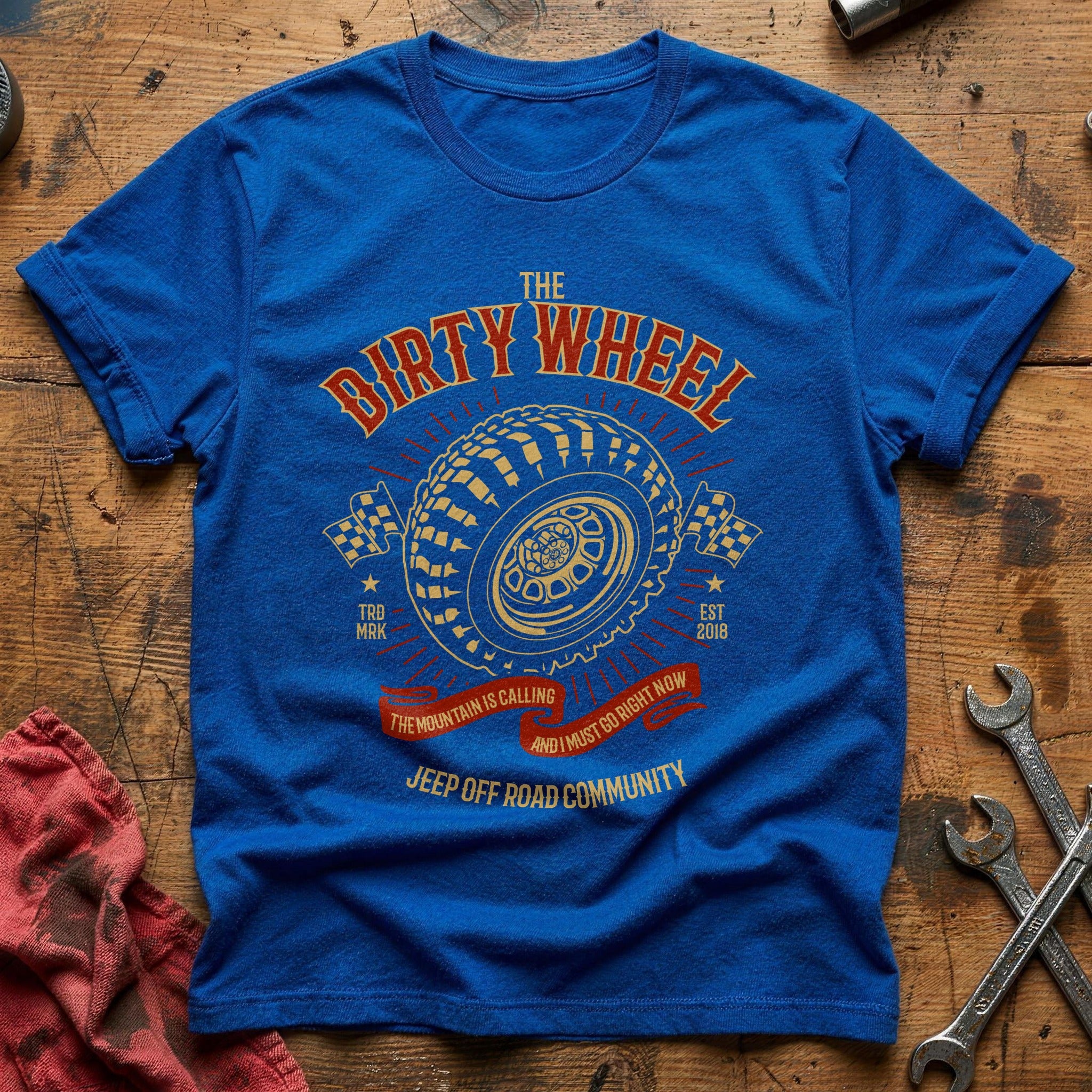 The dirty wheel T-Shirt - Royal