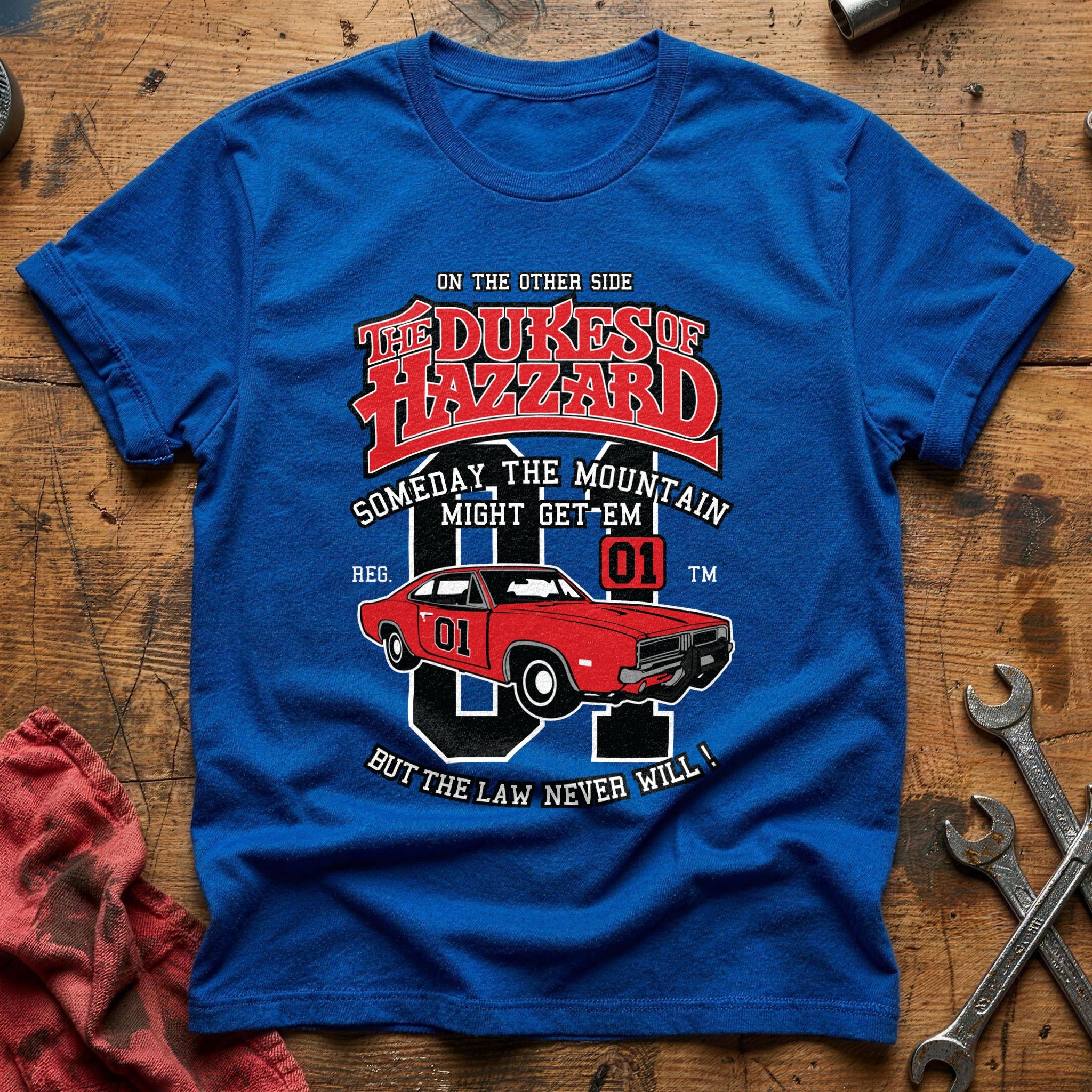The dukes hazard car T-Shirt - Royal
