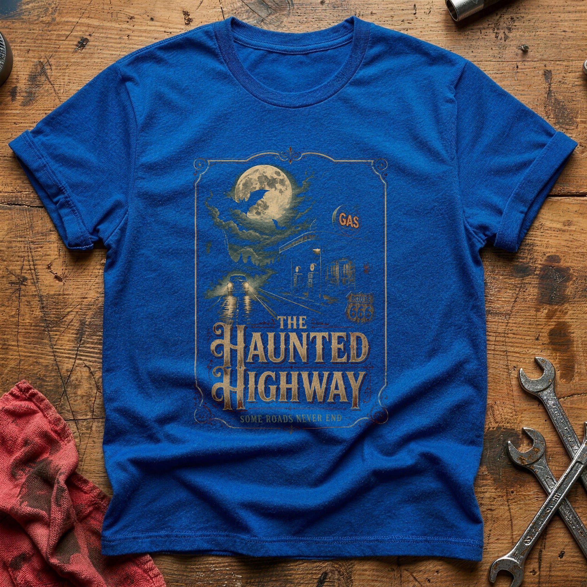 The Haunted Highway 38 T-Shirt - Royal