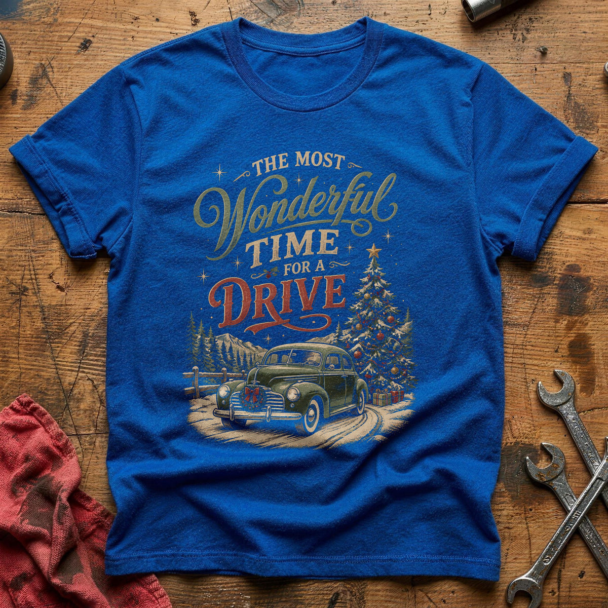 The Most Wonderful Time For A Drive 61 T-Shirt - Royal