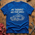 Therapist Four Wheels 27 T-Shirt - Royal