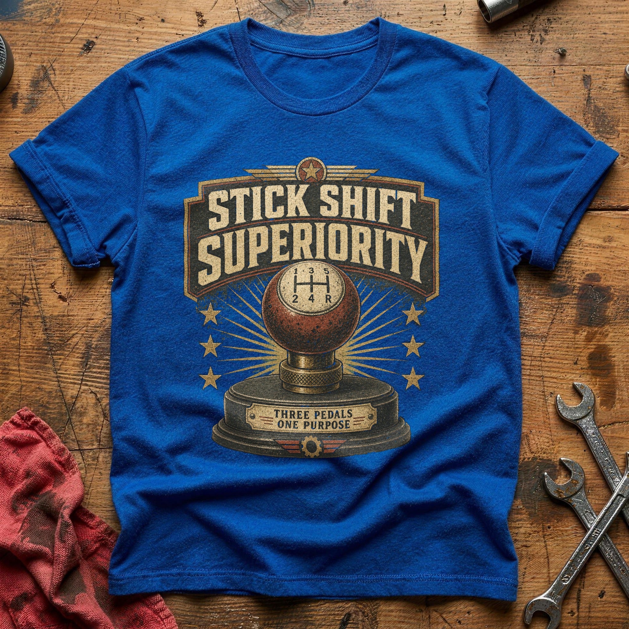 Three Pedals, One Purpose T-Shirt - Royal