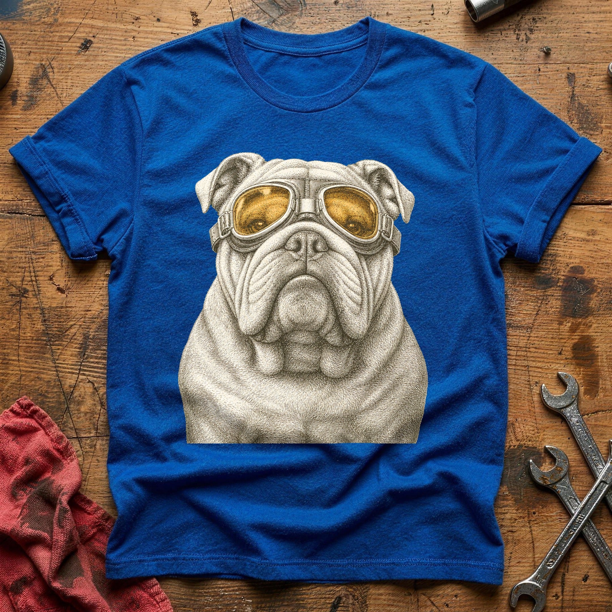 Throttle Bulldog T-Shirt - Royal