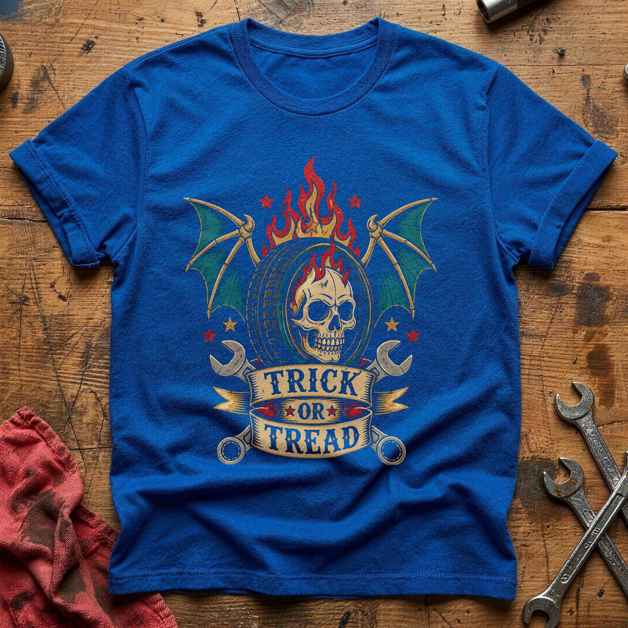 Trick Or Tread Tattoo 32 T-Shirt - Royal