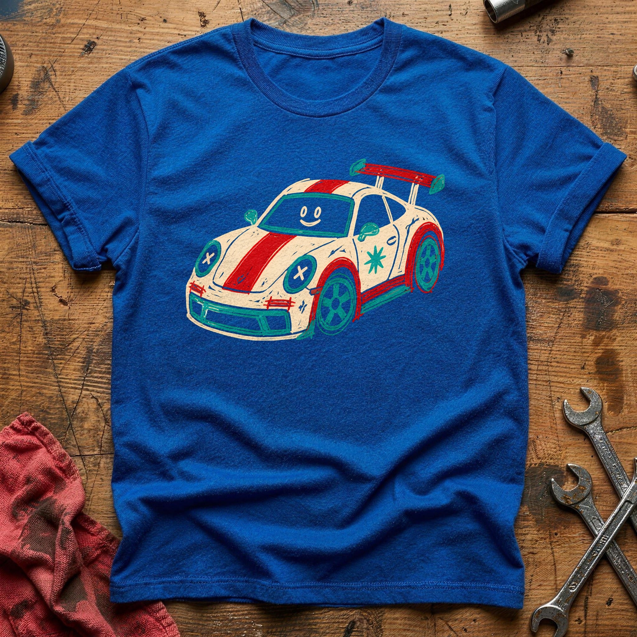 Ugly Doodle Car 56 T-Shirt - Royal