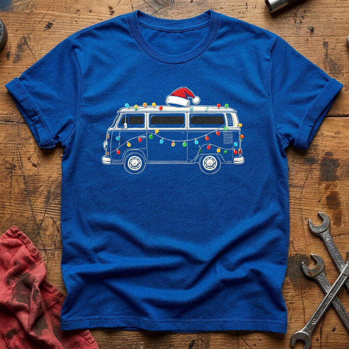 Van Christmas Lights 91 T-Shirt - Royal