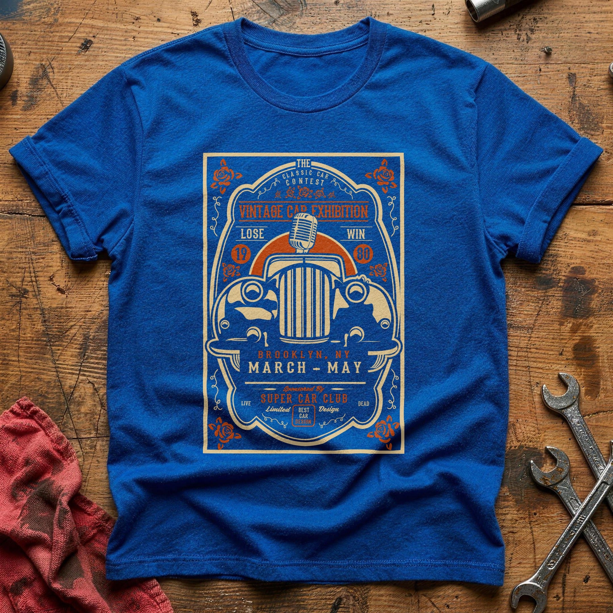Vintage car exhibition T-Shirt - Royal