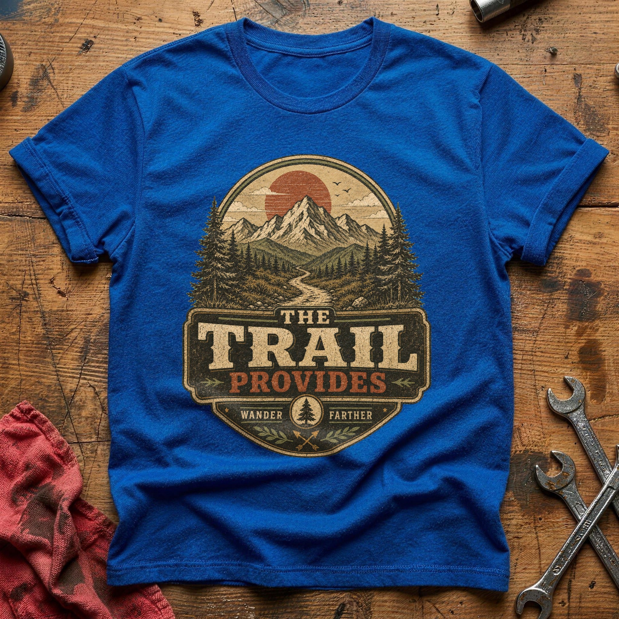 Wander Farther T-Shirt - Royal