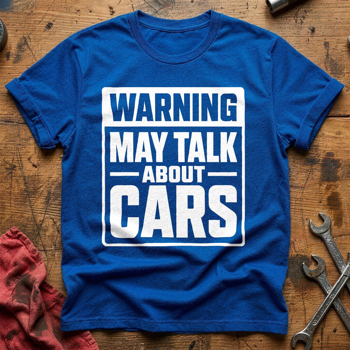 Warning May Talk About Cars 61 T-Shirt - Royal